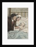 Postcard of Couple with Baby by Alonzo Kimball
