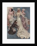 Illustration of a Bride Being Dressed by Harrison Fisher