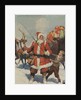 Illustration of Santa and His Sleigh by Frank E. Schoonover