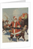 Illustration of Santa and His Sleigh by Frank E. Schoonover