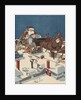 Illustration of Santa Checking His List in His Sleigh by Anonymous
