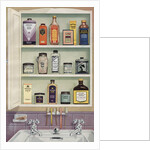 Illustration of Medicine Cabinet Filled with Watkins Products by Anonymous