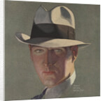 Illustration of Man Wearing Grey Fedora by Percy Edward Anderson