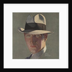 Illustration of Man Wearing Grey Fedora by Percy Edward Anderson