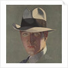 Illustration of Man Wearing Grey Fedora by Percy Edward Anderson