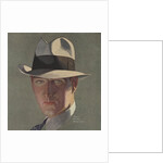 Illustration of Man Wearing Grey Fedora by Percy Edward Anderson
