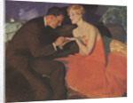 Illustration of a Couple Getting Engaged by McClelland Barclay