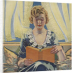 Illustration of Woman Reading Book by Coles Phillips