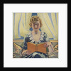 Illustration of Woman Reading Book by Coles Phillips