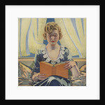 Illustration of Woman Reading Book by Coles Phillips