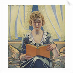Illustration of Woman Reading Book by Coles Phillips