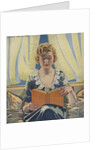 Illustration of Woman Reading Book by Coles Phillips