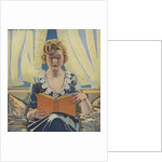Illustration of Woman Reading Book by Coles Phillips