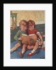 Illustration of Brother and Sister Reading by Anonymous