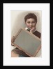 Illustration of Boy Holding Blank Writing Slate by Anonymous