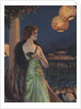 Illustration of Woman at Masked Ball by F.R. Harper