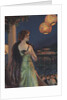 Illustration of Woman at Masked Ball by F.R. Harper