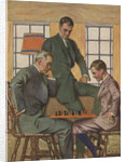 Illustration of Men Playing Chess by Herbert Paus
