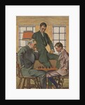 Illustration of Men Playing Chess by Herbert Paus