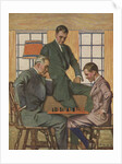 Illustration of Men Playing Chess by Herbert Paus