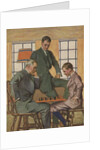 Illustration of Men Playing Chess by Herbert Paus