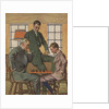 Illustration of Men Playing Chess by Herbert Paus
