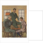 Illustration of Men Playing Chess by Herbert Paus