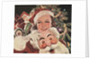 Illustration of Woman with Santa Claus Mask by Anonymous
