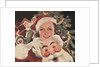 Illustration of Woman with Santa Claus Mask by Anonymous