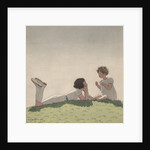 Illustration of Sisters Talking on Hill by Andre Edouard Marty