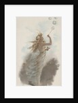 Illustration of Young Woman Blowing Bubbles by Anonymous