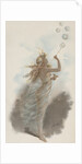 Illustration of Young Woman Blowing Bubbles by Anonymous