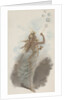 Illustration of Young Woman Blowing Bubbles by Anonymous