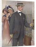 Royal Tailors Illustration of Man in Hotel Foyer by Anonymous