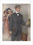 Royal Tailors Illustration of Man in Hotel Foyer by Anonymous
