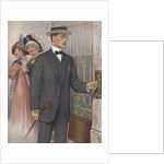 Royal Tailors Illustration of Man in Hotel Foyer by Anonymous