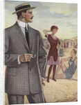 Royal Tailors Illustration of Man Wearing Suit at Beach by Anonymous