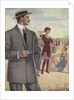 Royal Tailors Illustration of Man Wearing Suit at Beach by Anonymous