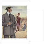 Royal Tailors Illustration of Man Wearing Suit at Beach by Anonymous