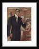 Royal Tailors Illustration of Man on Train Looking at Watch by Anonymous