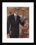 Royal Tailors Illustration of Man on Train Looking at Watch by Anonymous