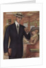 Royal Tailors Illustration of Man on Train Looking at Watch by Anonymous
