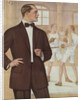 Royal Tailors Illustration of Man in Suit at Boxing Gym by Anonymous