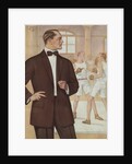 Royal Tailors Illustration of Man in Suit at Boxing Gym by Anonymous