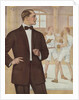 Royal Tailors Illustration of Man in Suit at Boxing Gym by Anonymous