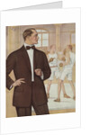 Royal Tailors Illustration of Man in Suit at Boxing Gym by Anonymous