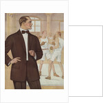 Royal Tailors Illustration of Man in Suit at Boxing Gym by Anonymous