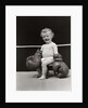 1930s Baby Seated On Stool In Boxing Ring Wearing Oversized Boxing Gloves Wearing Diaper by Anonymous