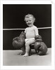 1930s Baby Seated On Stool In Boxing Ring Wearing Oversized Boxing Gloves Wearing Diaper by Anonymous