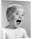 1960s Portrait Baby With Eyes And Mouth Wide Open by Anonymous